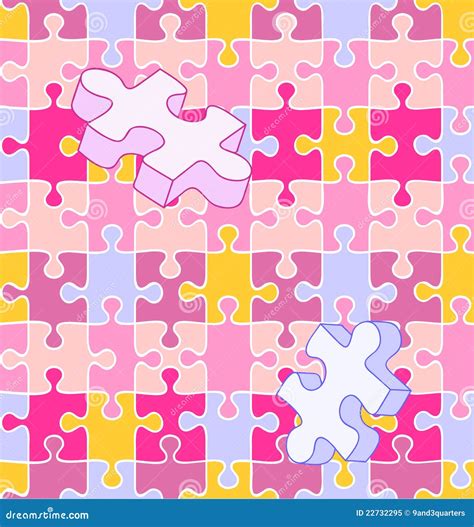 Seamless Wall-to-wall Autism Puzzle Pattern Royalty Free Stock Photo - Image: 22732295