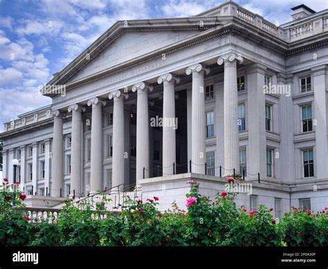 United States Treasury Department, Headquarters building in Washington ...