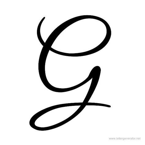 G Calligraphy Letter Capital, Cursive Capital G, Cursive Letter G ...