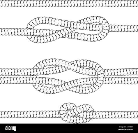 Isolated rope knots Stock Vector Images - Alamy