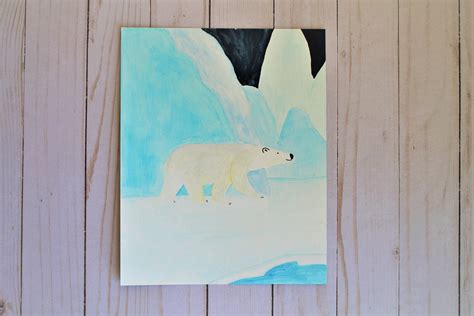 Polar Bear Watercolor Polar Bear Art Artic Animal Print - Etsy