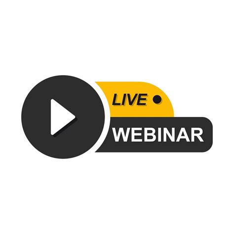 Live webinar logo. Vector illustration in flat design 3354775 Vector Art at Vecteezy