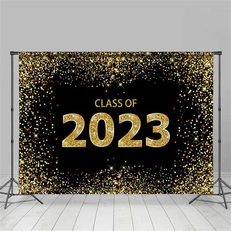 Lofaris Gold Glitter Class Of 2024 Backdrop For Graduation | Graduation backdrop, Graduation ...