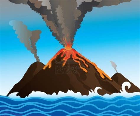 powerful volcano in the ocean, image | Ocean images, Volcano, Ocean