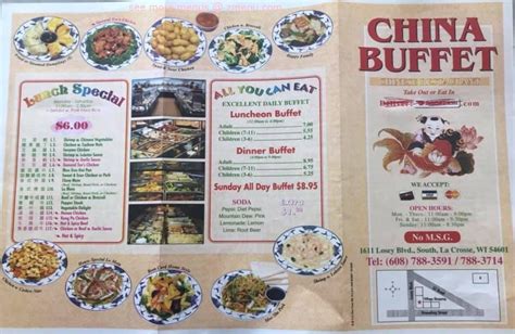 Online Menu of China Buffet Restaurant, La Crosse, Wisconsin, 54601 - Zmenu