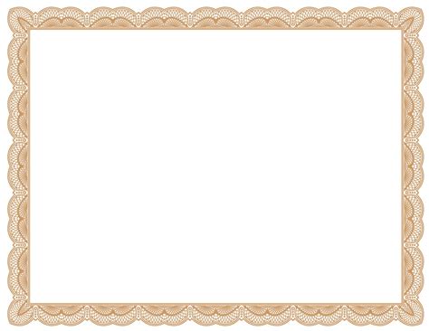 Simple Free Printable Certificate Border Templates | Certificate border ...