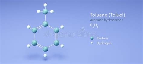 Toluene, Toluol, Aromatic Hydrocarbon, Molecular Structures, 3d Model ...