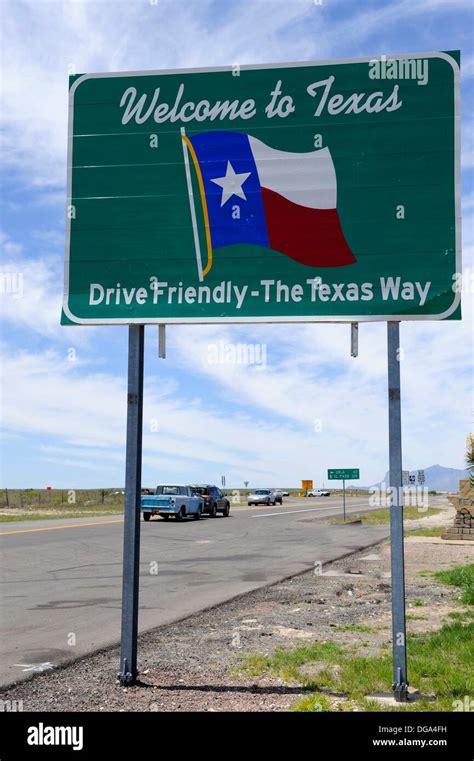 Welcome to Texas Sign Stock Photo - Alamy