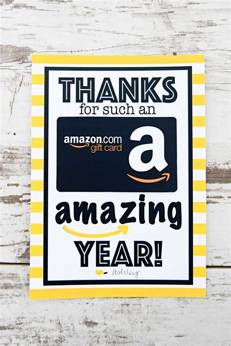 PRINTABLE Amazon Gift Card Holder Teacher Appreciation ...