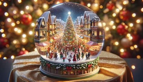 Festive Christmas Village Snow Globe - FREE Image Download - Tiffany Bliss