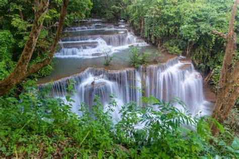 Premium Photo | Huai mae khamin waterfall