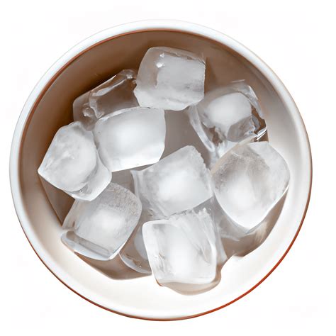 Ice Cubes in a Bowl Overhead · Creative Fabrica