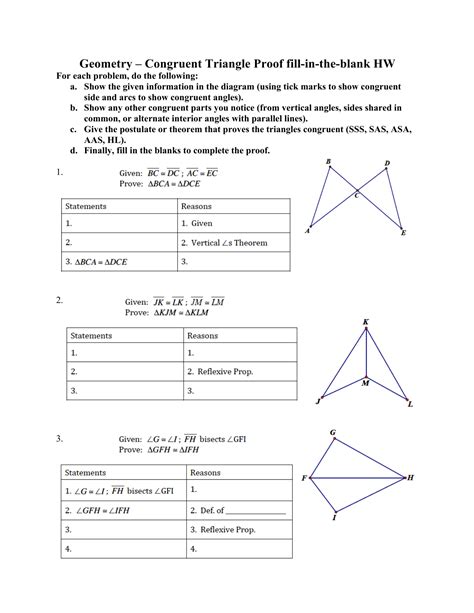 Geometry – Congruent Triangle Proof Fillintheblank — db-excel.com