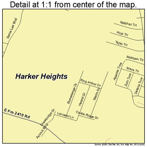 Harker Heights Texas Street Map 4832312