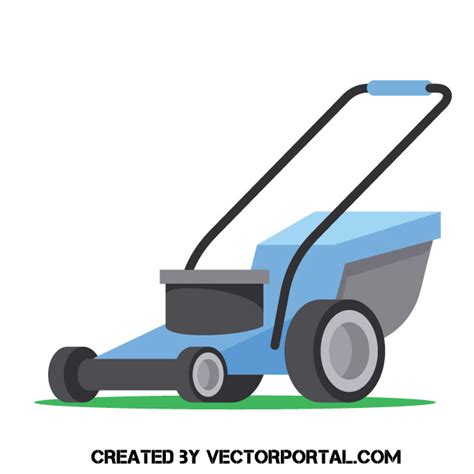 Blue lawn mower.ai Royalty Free Stock SVG Vector and Clip Art