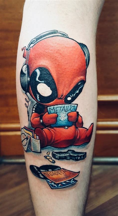 Baby Deadpool Tattoo I Got done a few months back : r/deadpool