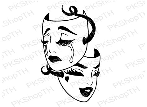 Happy Sad Masks svg Thespian mask svg png pdf jpg | Etsy