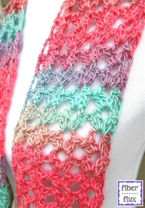 Fiber Flux: Free Crochet Pattern...Island Lace Scarf!