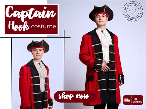 Captain Hook Costume / Captain Hook Coat for Halloween - Etsy