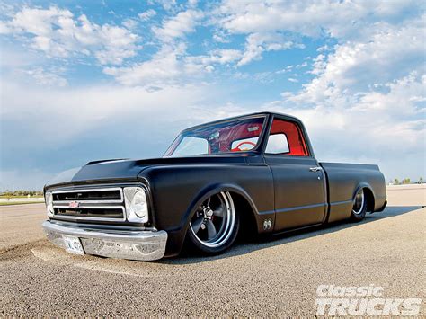 Chevy 67, gm, red inteior, chevy, low, truck, HD wallpaper | Peakpx