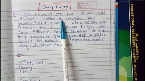 Diary Entry Format Grade 11