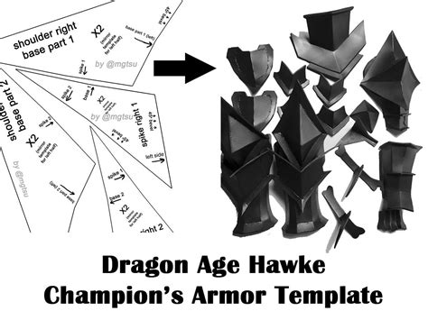 Dragon Age Hawke Champion's Mage Armor Pattern Template - Etsy