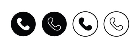 Phone Call icon collection. Telephone symbol. Telephone call symbol ...