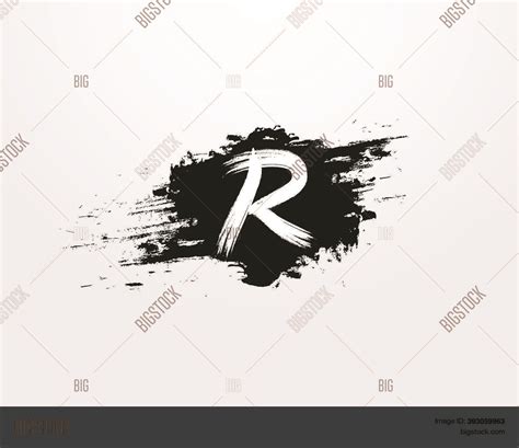 R Letter Logo Black Vector & Photo (Free Trial) | Bigstock