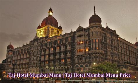 Taj Hotel Mumbai Menu