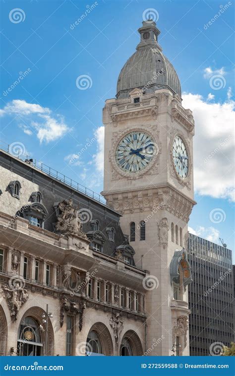 Gare De Lyon Railroad Train Station Stock Photo - Image of tower ...