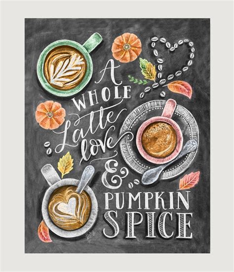 Pumpkin Spice Latte Fall Art Coffee Art Latte Art - Etsy