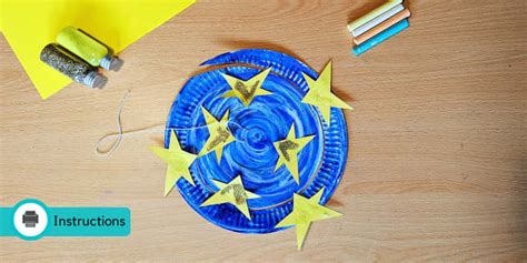 Paper Plate Stars Spiral | Space Crafts (teacher made)