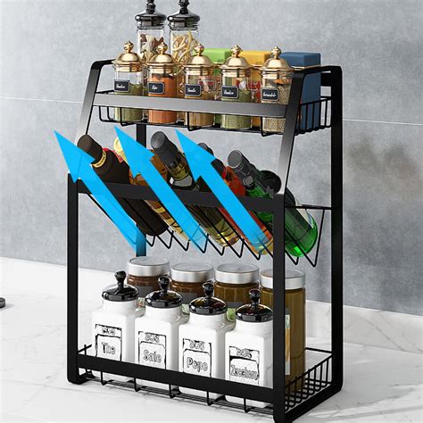 NK Spice Rack, 3-Tier Kitchen Bathroom Countertop Storage Organizer ...