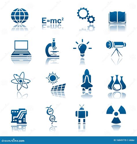 Science & Technology Icon Set Stock Photo - Image: 16849770