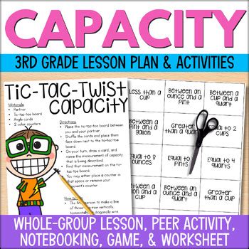 Measuring Capacity and Volume - Fun Math Game & Measurement Math Activities