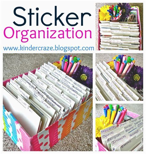 Sticker organization, Scrapbook organization, Craft organization