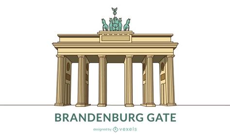 Colored Brandenburg Gate Design Vector Download | Design, Brandenburg ...