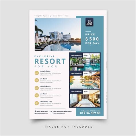 Premium PSD | Resort tourism brochure layout