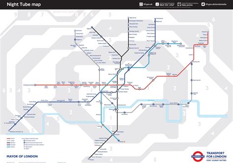 London tube night map - Ontheworldmap.com