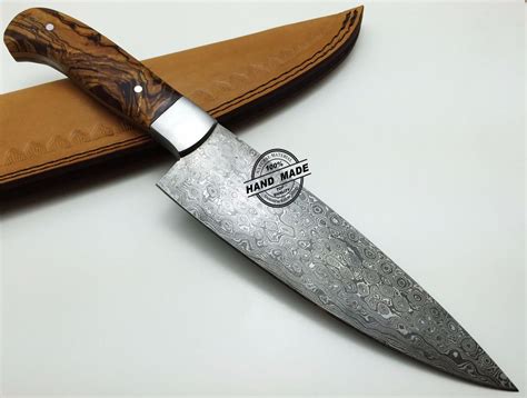 Regular Damascus Kitchen Knife Custom Handmade Damascus Steel4