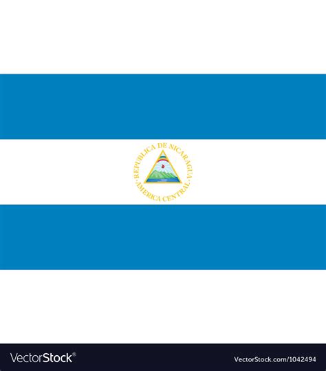 Nicaraguan flag Royalty Free Vector Image - VectorStock