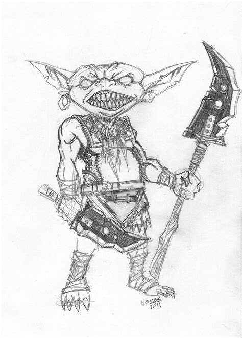 Goblin Hero original sketch by Redmonkey-Da on DeviantArt