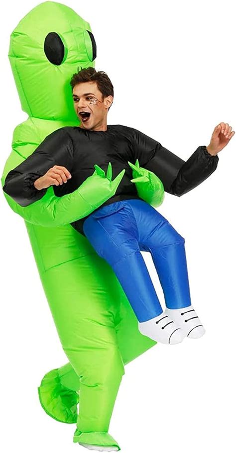 FunClothing Inflatable Alien Costume Adult, Funny Blow Up Costume for ...