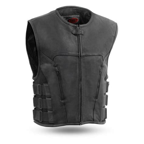 First MFG Commando Soft Milled Cowhide Motorcycle Vest