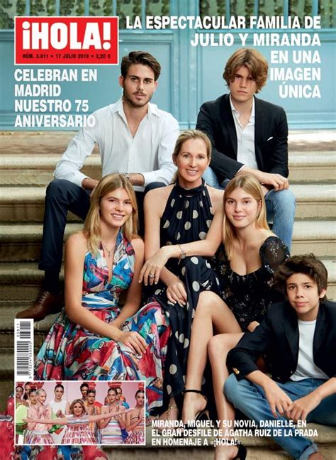 Julio Iglesias' wife Miranda Rijnsburger and their kids in ¡HOLA!