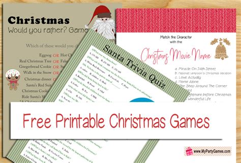 68 Free Printable Christmas Games