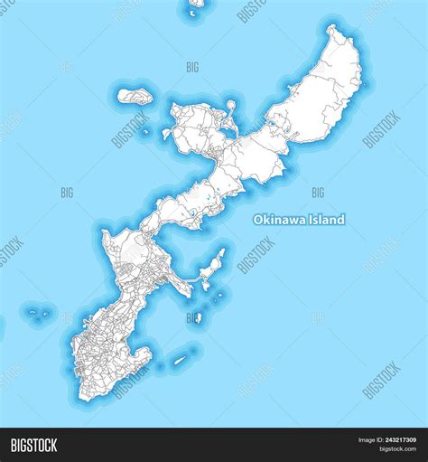 Map Okinawa Island, Vector & Photo (Free Trial) | Bigstock