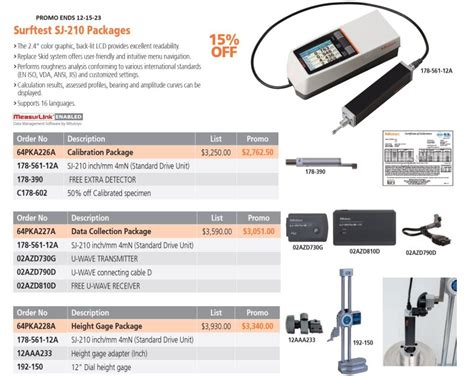 Mitutoyo Surftest SJ-210 Surface Roughness Tester | Willrich Precision Instruments