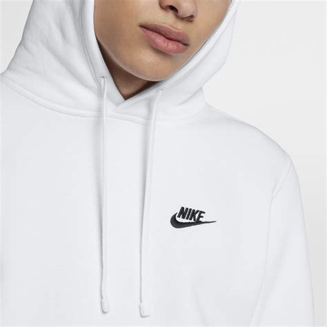 Nike Cotton Pullover Hoodie With Embroidered Logo in White for Men - Lyst