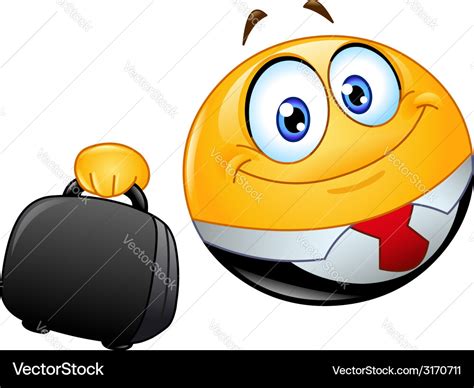 Business emoticon Royalty Free Vector Image - VectorStock